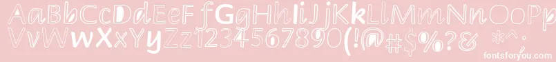 Peekaboo2 Font – White Fonts on Pink Background