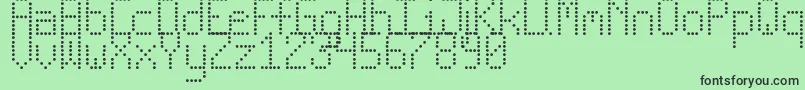 NewLedBoardTfb-fontti – mustat fontit vihreällä taustalla