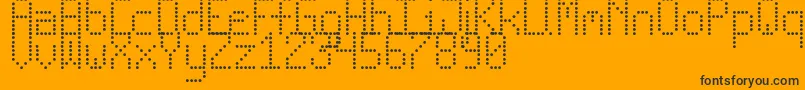 NewLedBoardTfb Font – Black Fonts on Orange Background