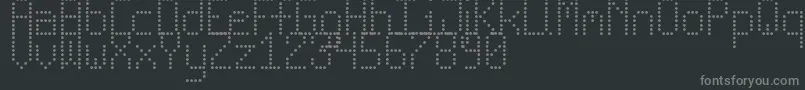 Шрифт NewLedBoardTfb – серые шрифты на чёрном фоне