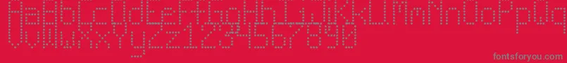 NewLedBoardTfb-Schriftart – Graue Schriften auf rotem Hintergrund