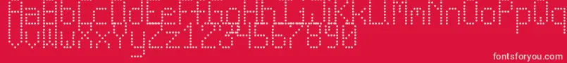 NewLedBoardTfb Font – Pink Fonts on Red Background