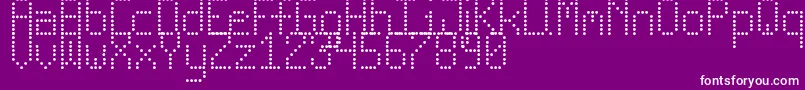 NewLedBoardTfb Font – White Fonts on Purple Background