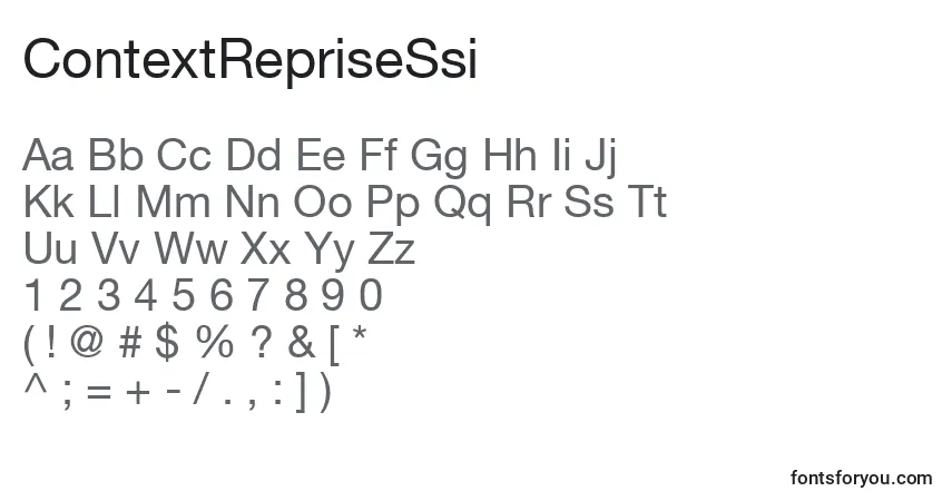 Шрифт ContextRepriseSsi – алфавит, цифры, специальные символы
