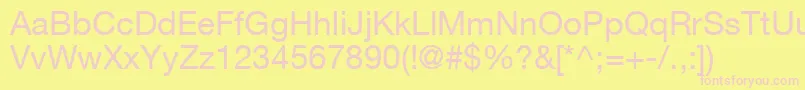 ContextRepriseSsi-fontti – vaaleanpunaiset fontit keltaisella taustalla