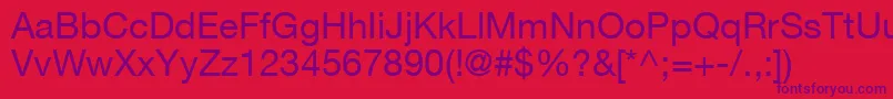 ContextRepriseSsi Font – Purple Fonts on Red Background