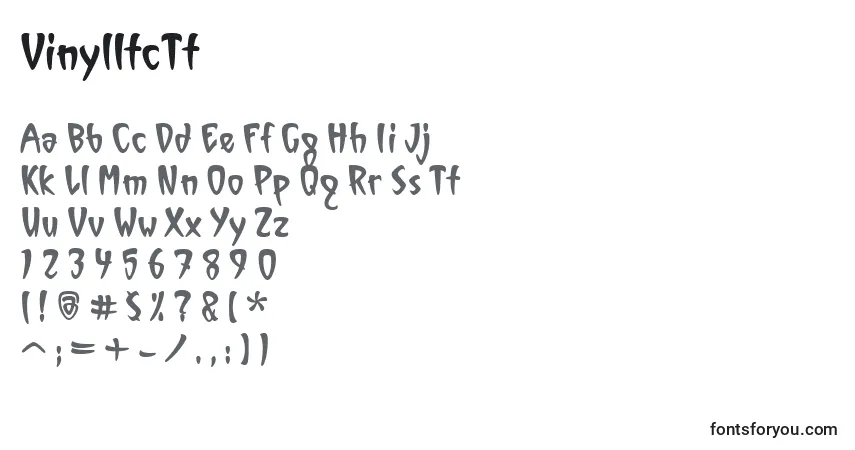 Fuente VinylItcTt - alfabeto, números, caracteres especiales