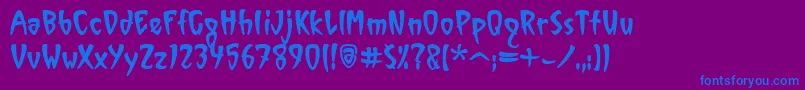 Weitere Informationen zur VinylItcTt-Schriftart VinylItcTt-Schriftart – Blaue Schriften auf violettem Hintergrund