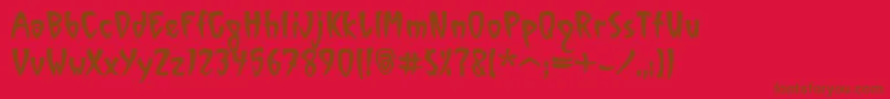 Police VinylItcTt – polices brunes sur fond rouge