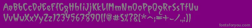VinylItcTt Font – Gray Fonts on Purple Background