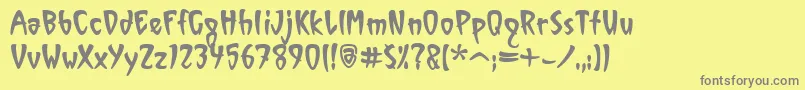 VinylItcTt Font – Gray Fonts on Yellow Background