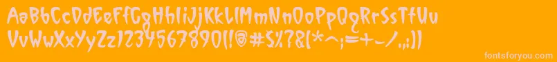 VinylItcTt Font – Pink Fonts on Orange Background