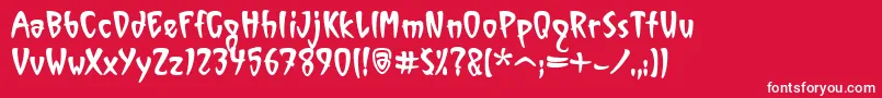 VinylItcTt Font – White Fonts on Red Background