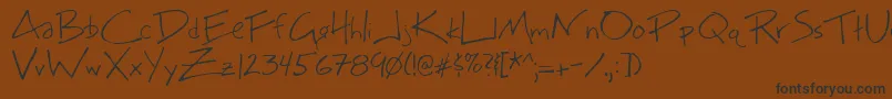 Bigmcn Font – Black Fonts on Brown Background