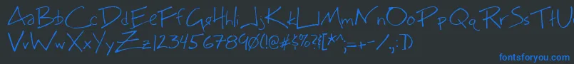 Bigmcn Font – Blue Fonts on Black Background