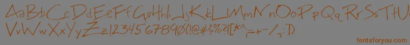 Bigmcn Font – Brown Fonts on Gray Background