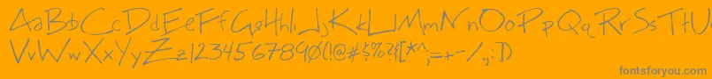 Bigmcn Font – Gray Fonts on Orange Background