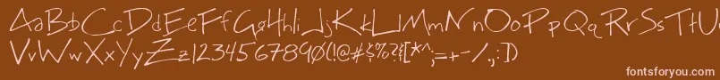 Bigmcn Font – Pink Fonts on Brown Background