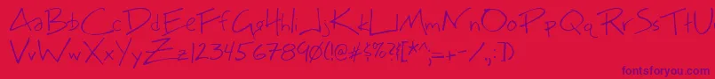 Bigmcn Font – Purple Fonts on Red Background