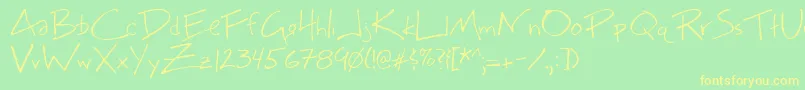 Bigmcn Font – Yellow Fonts on Green Background