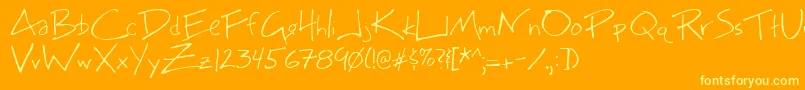 Bigmcn Font – Yellow Fonts on Orange Background