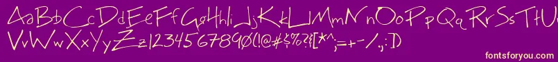 Bigmcn Font – Yellow Fonts on Purple Background