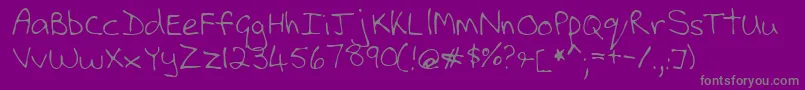 MichaelRegular-fontti – harmaat kirjasimet violetilla taustalla