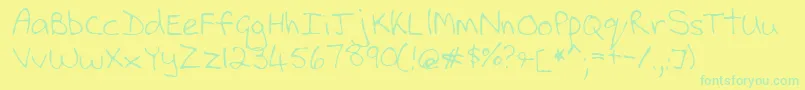 MichaelRegular Font – Green Fonts on Yellow Background