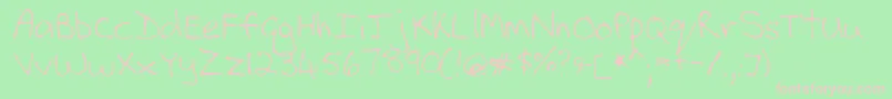 MichaelRegular Font – Pink Fonts on Green Background