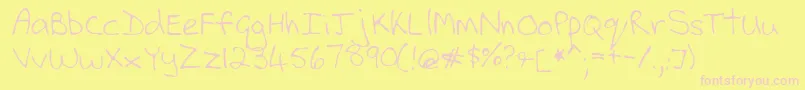 MichaelRegular Font – Pink Fonts on Yellow Background