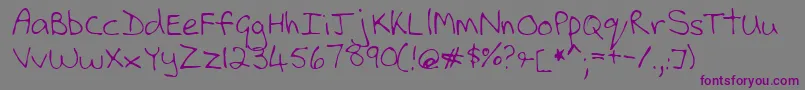 Шрифт MichaelRegular – фиолетовые шрифты на сером фоне