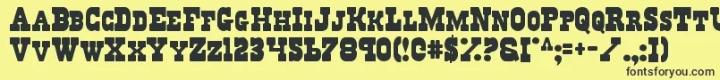 Regv2 Font – Black Fonts on Yellow Background