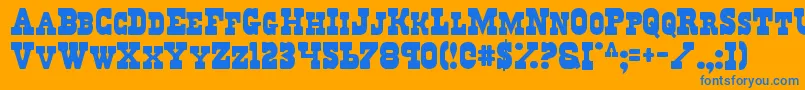 Regv2 Font – Blue Fonts on Orange Background