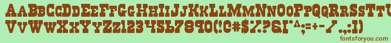 Regv2 Font – Brown Fonts on Green Background