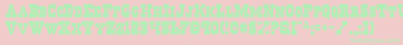 Regv2 Font – Green Fonts on Pink Background