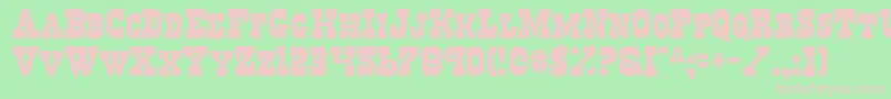 Regv2 Font – Pink Fonts on Green Background