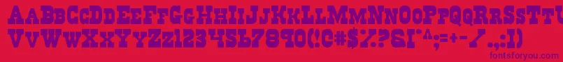Regv2 Font – Purple Fonts on Red Background