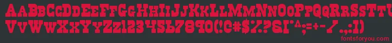 Regv2 Font – Red Fonts on Black Background