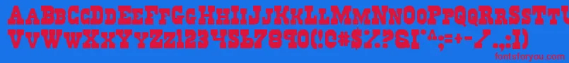 Regv2 Font – Red Fonts on Blue Background