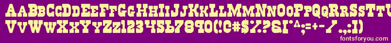 Regv2 Font – Yellow Fonts on Purple Background