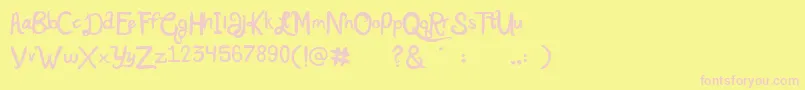 KatyBerry Font – Pink Fonts on Yellow Background