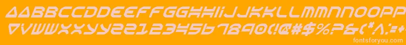 OberonCondensedItalic Font – Pink Fonts on Orange Background