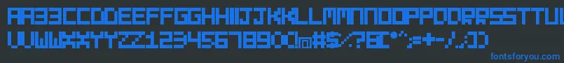 EvilbornTypefaceMac-fontti – siniset fontit mustalla taustalla