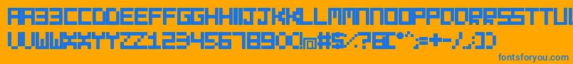 fuente EvilbornTypefaceMac – Fuentes Azules Sobre Fondo Naranja