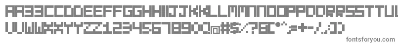 EvilbornTypefaceMac-fontti – harmaat kirjasimet valkoisella taustalla
