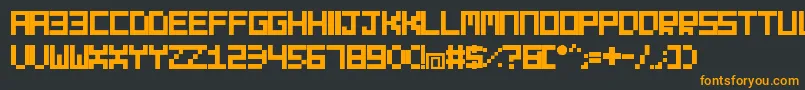 Saiba mais sobre a fonte EvilbornTypefaceMac Fonte EvilbornTypefaceMac – fontes laranjas em um fundo preto