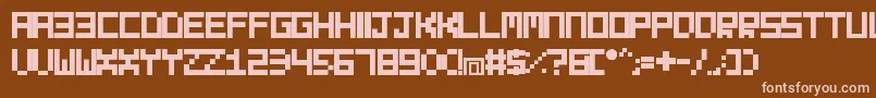 Saiba mais sobre a fonte EvilbornTypefaceMac Fonte EvilbornTypefaceMac – fontes rosa em um fundo marrom