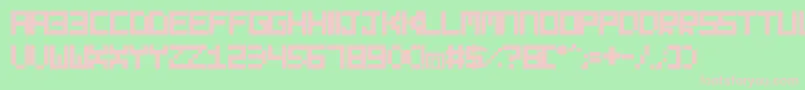 EvilbornTypefaceMac Font – Pink Fonts on Green Background