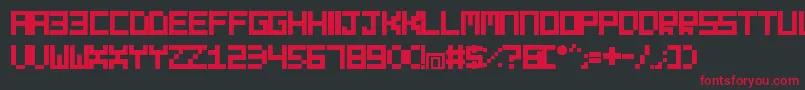 EvilbornTypefaceMac Font – Red Fonts on Black Background