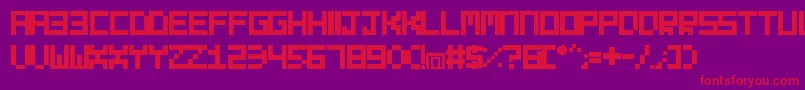 EvilbornTypefaceMac Font – Red Fonts on Purple Background